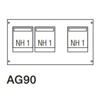 Пластрон 450x750мм с проемом для 3 разъединителей NH1 ABB