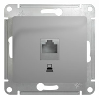 Розетка компьютерная RJ45 кат.5e Schneider Electric Glossa Алюминий