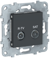 Розетка R-TV/SAT одиночная Schneider Electric Unica New Антрацит