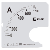 Шкала сменная для A721 600/5A-1,5 EKF PROxima
