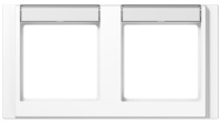 Рамка 2-постовая с полем для надписи горизонтальная Jung A 500 Белый