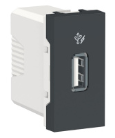 Розетка USB 5 В / 1000 мА 1 модуль Schneider Electric Unica New Modular Антрацит