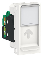 Розетка компьютерная RJ45 одиночная кат. 5е STP 1 модуль Schneider Electric Unica New Modular Белый