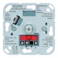 Механизм Светорегулятор поворотно-нажимной для л/н г/л 60-400 Вт Jung