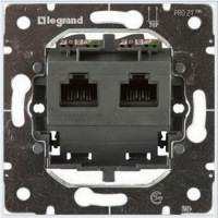 Механизм Розетка информационная 2-ая RJ45 кат.6 UTP на винтах Legrand Galea Life