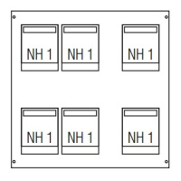 Пластрон 750x750мм с проемом для 6 разъединителей NH1 ABB