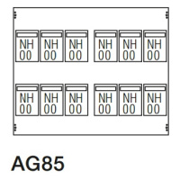 Пластрон 600x750мм с проемом для 12 разъединителей NH00 ABB