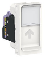 Розетка компьютерная RJ45 одиночная кат. 6 UTP 1 модуль Schneider Electric Unica New Modular Белый