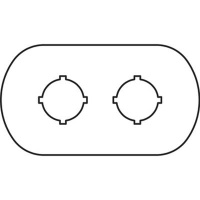 Шильдик MA6-1002 (2 места) для пластикового кнопочного поста ABB