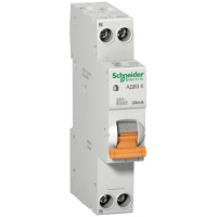 Дифавтомат 1P+N 10A 30mA (C) 4,5kA тип AС 18мм Schneider Electric АД63 К