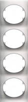 Рамка 4-постовая вертикальная ABB NIE Tacto Нержавеющая сталь