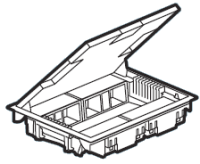 Коробка напольная 16 модулей крышка для коврового покрытия серая рег.глубина Legrand Mosaic