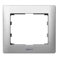 Рамка 1-постовая Legrand Galea Life Тертый Алюминий/Metal Brushed Aluminium