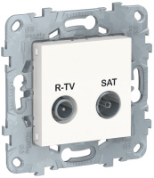 Розетка R-TV/SAT проходная Schneider Electric Unica New Белый