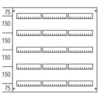 Пластрон глухой DIN150мм 750х750мм, 5рядов ABB