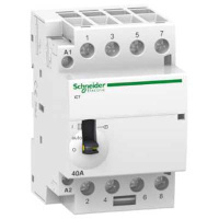 Контактор модульный с ручным управлением 40A 24V 50Гц 4НО Schneider Electric Acti 9 iCT