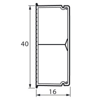 Мини-канал 40x16 2 отделения Legrand Metra Белый