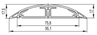 Короб напольный CSP-F 75x17 L=2000мм IP40 DKC In-Liner Front Серый