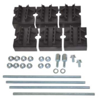 Шинодержатель наборный 4P 8 изоляторов 5 шпилек 1 шина1Ф 30х120х10мм DKC DAE/CQE