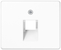 Накладка телефонной/комп (IAE/UAE) розетки 1-ой наклонной Jung Белый