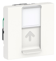 Розетка компьютерная RJ45 одиночная кат. 5е STP 2 модуля Schneider Electric Unica New Modular Белый