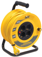 Удлинитель на катушке 2P+РЕ 4 розетки шнур 30м 10A/230V IEK Industrial УК30