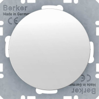 Заглушка без фиксаторов Berker R.1/R.3 Полярная белизна глянцевый