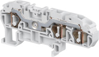 Клемма D6/8.3L пруж. 6мм.кв., 3 зажима, серая ABB