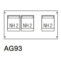 Пластрон 450x750мм с проемом для 3 разъединителей NH2 ABB