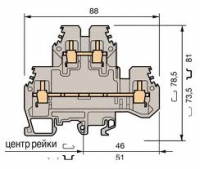 Клеммник винтовой 6мм2 синий ABB M6/8.N