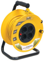 Удлинитель на катушке 2P, 4 розетки, шнур 20м, 10A/230V IEK Garden УК20