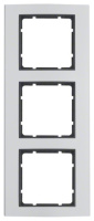 Рамка 3-постовая Berker B.3 Алюминий/Антрацит матовый