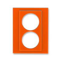 Сменная панель на розетку с заземлением двойную оранжевый ABB Levit