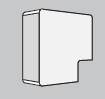 Угол плоский для TMU/TMC APM 22x10 DKC In-Liner Белый