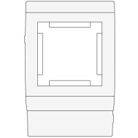 Рамка-суппорт под 2М PDA-45N 80 для 45x45 DKC In-Liner Белый