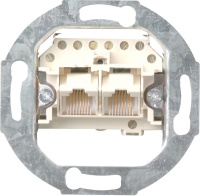 Механизм Розетка телефон/комп.UAE/IAE (ISDN) 2-ая RJ11/RJ12/RJ45 2х8 контактная кат.3 Gira