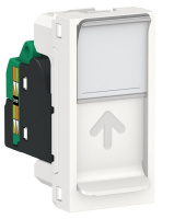 Розетка компьютерная RJ45 одиночная кат. 5е UTP 1 модуль Schneider Electric Unica New Modular Белый