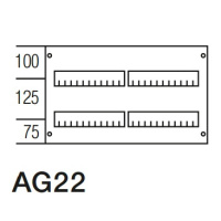 Пластрон глухой DIN125мм 300х500мм, 2ряда ABB