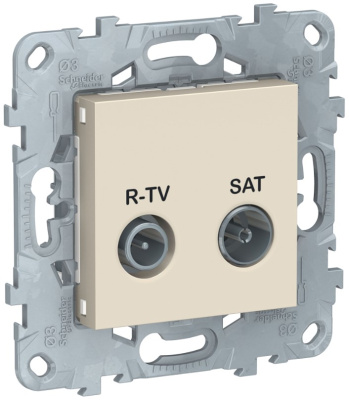 Розетка R-TV/ SAT одиночная Schneider Electric Unica New Бежевый Schneider Electric Unica New NU545444