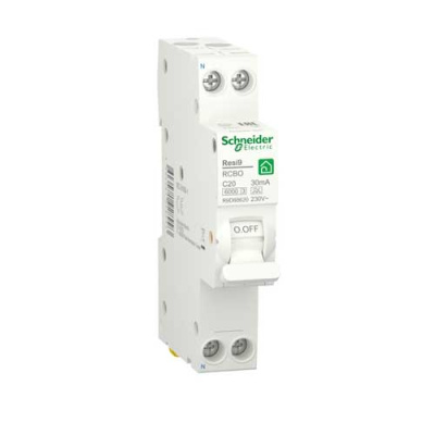 Дифференциальный автомат 1P+N 20A (C) 6kA тип A 30mA Schneider Electric Resi9 Schneider Electric Resi9 R9D88620