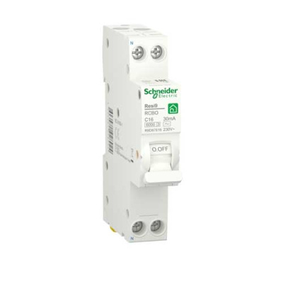 Дифференциальный автомат 1P+N 16A (C) 6kA тип AC 30mA Schneider Electric Resi9 Schneider Electric Resi9 R9D87616