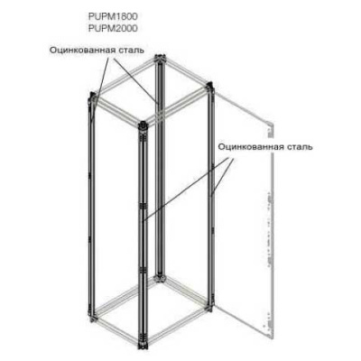 Профиль каркаса шкафа оцинк. сталь 2000мм ABB E power ABB E power 1STQ007034A0000