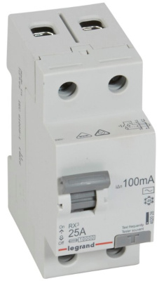 Устройство защитного отключения 2P 25A тип AC 100mA Legrand RX3 Legrand RX3 402028