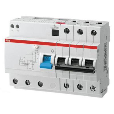 ABB Дифавтомат DS203M 3P 10A (B) 10кА типAC 30mA ABB DS203M 2CSR273001R1105