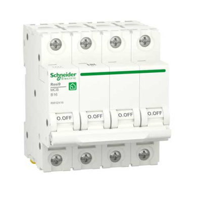 Автоматический выключатель 4P 16А (B) 6kA Schneider Electric Resi9 R9F02416