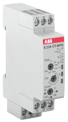 Реле времени универсальное 12-240V AC/DC 2НО/НЗ 7 диапазонов 0,05с-100ч ABB CT-MFD.21 ABB CT-D 1SVR500020R1100