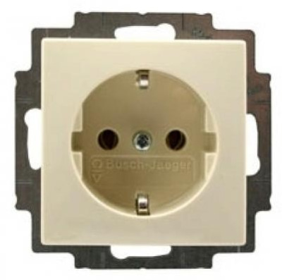 Розетка с заземлением ABB Basic55 Слоновая кость ABB Basic 55 2CKA002011A3857