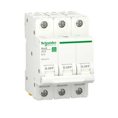 Автоматический выключатель 3P 16А (B) 6kA Schneider Electric Resi9 R9F02316