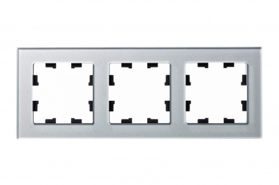 Рамка 3-постовая стекло Schneider Electric AtlasDesign Nature Алюминий Schneider Electric AtlasDesign Nature ATN320303