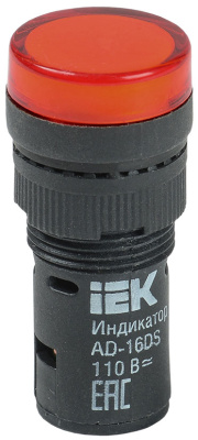 Лампа AD16DS (LED) матрица d16мм красный 24В AC/DC IEK IEK  BLS10-ADDS-024-K04-16